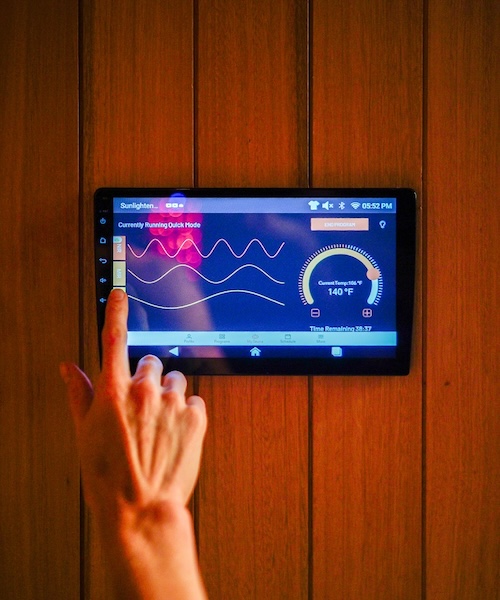 control pad for infrared sauna